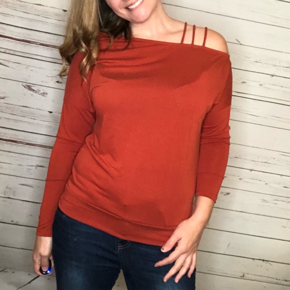 Tops - Strappy Cold Shoulder Shirt